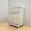 mueble para lavamanos color encino