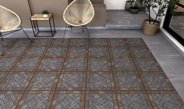 Piso Piedra Porfirio Rojo